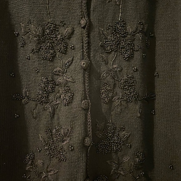 Black bling cardigan women’s 14/16 EUC - Picture 2 of 6